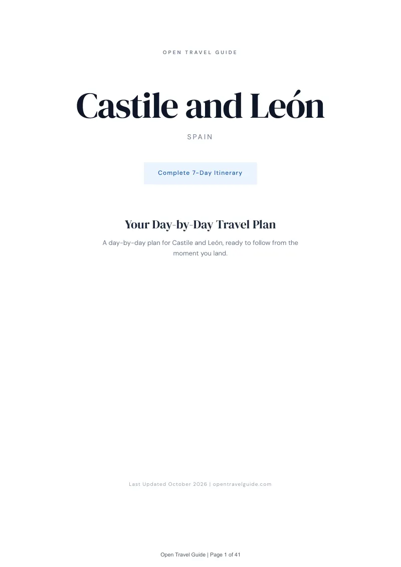 Castile And León 7-Day Itinerary: Cover