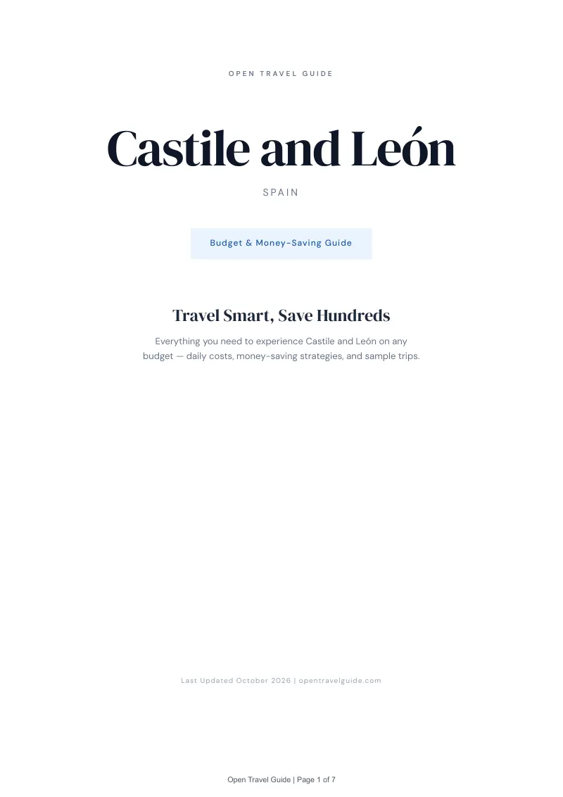 Castile And León Budget & Money-Saving Guide: Cover