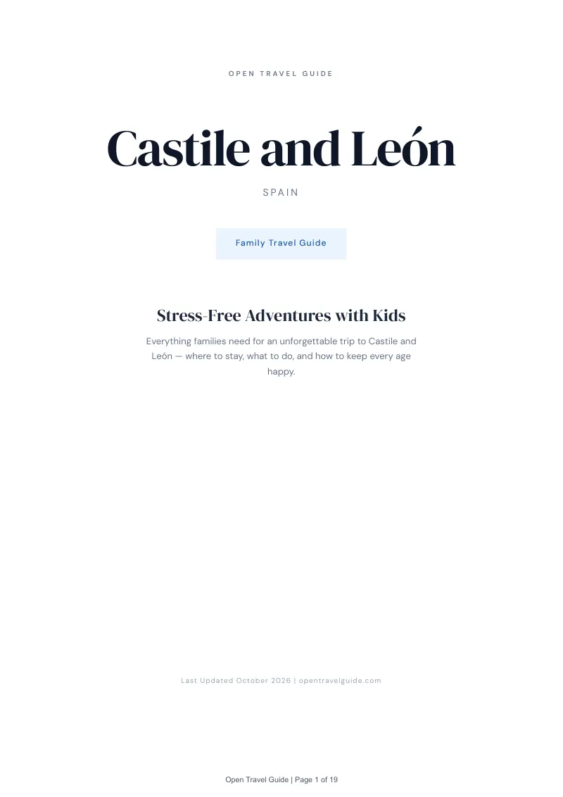 Castile And León Family Travel Guide: Cover