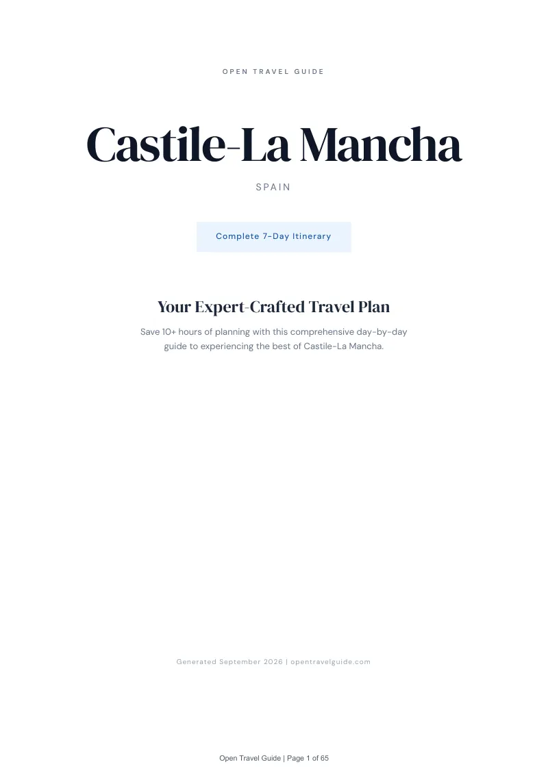 Castile La Mancha Complete Travel Bundle: 7-day itinerary · Cover