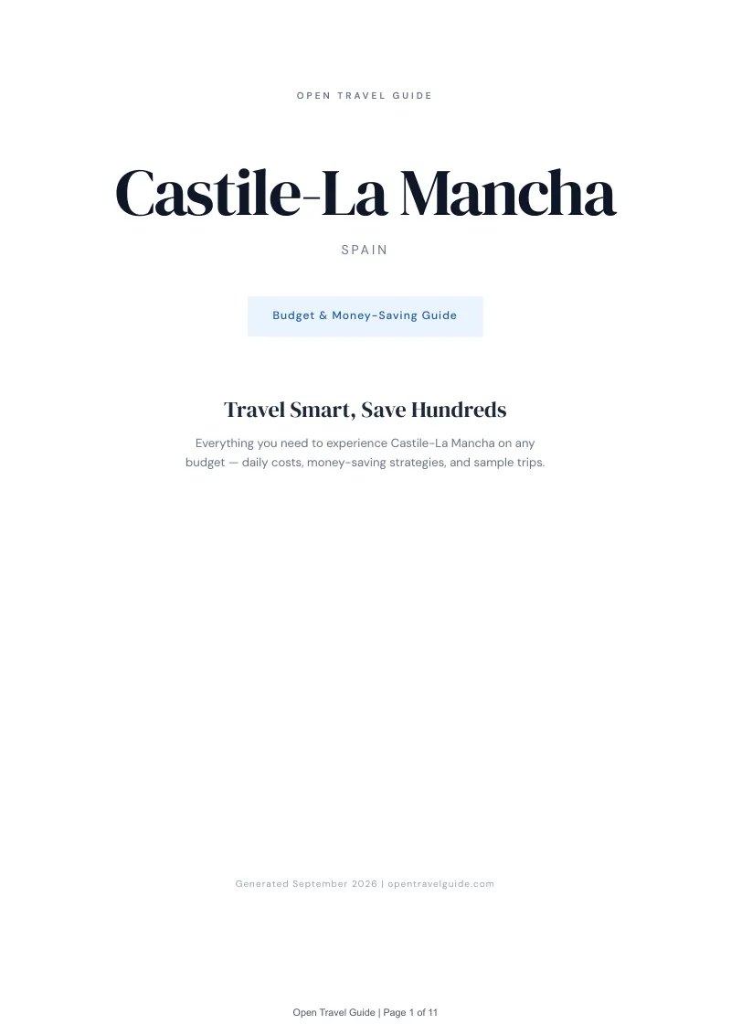 Castile La Mancha Complete Travel Bundle: Budget guide · Cover