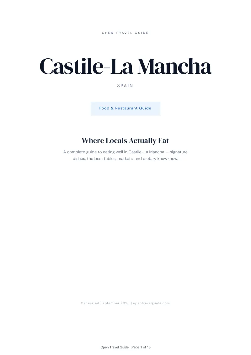 Castile La Mancha Complete Travel Bundle: Food guide · Cover