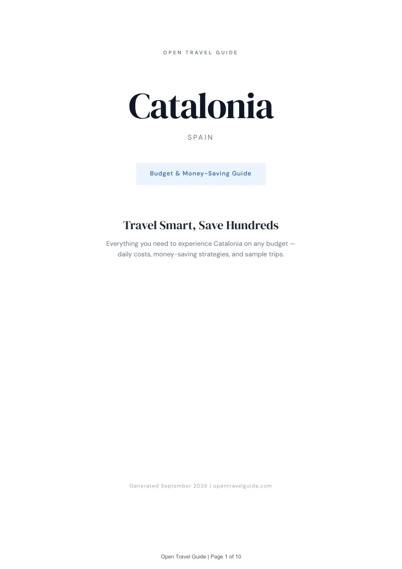 Catalonia Complete Travel Bundle: Budget guide · Cover