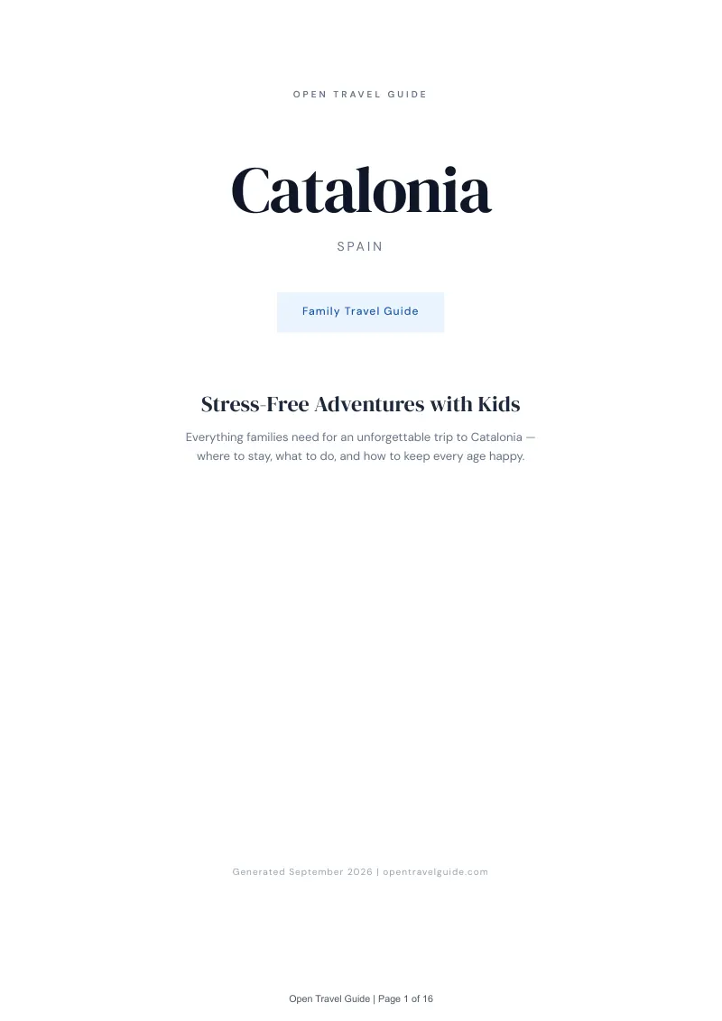 Catalonia Complete Travel Bundle: Family guide · Cover