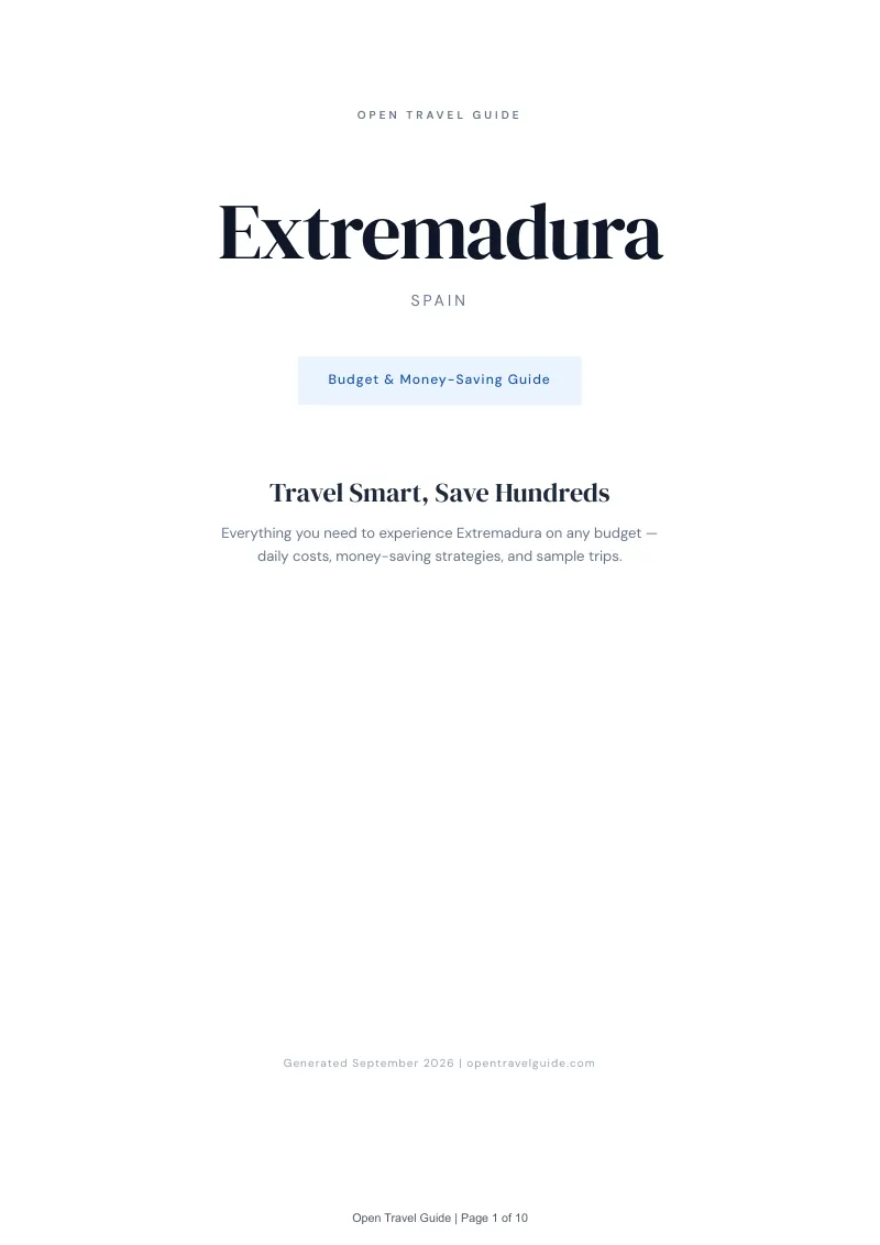 Extremadura Complete Travel Bundle: Budget guide · Cover