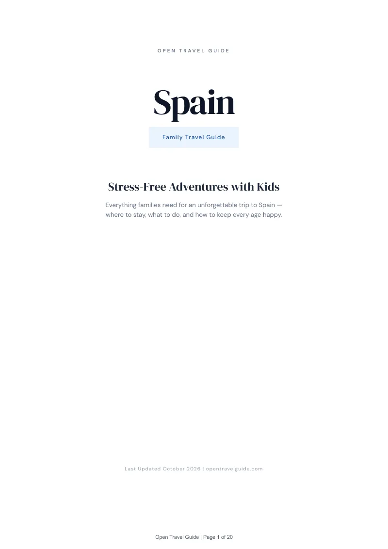 Spain Family Travel Guide: Cover