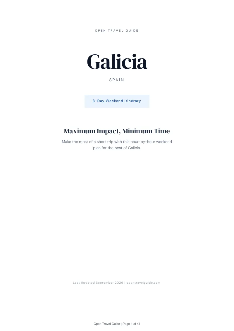 Galicia Complete Travel Bundle: 3-day itinerary · Cover