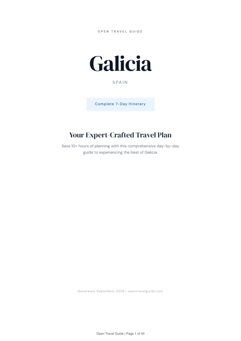 Galicia Complete Travel Bundle: 7-day itinerary · Cover