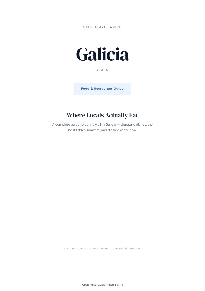 Galicia Complete Travel Bundle: Food guide · Cover