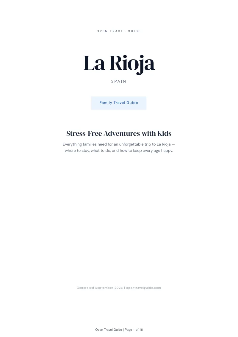 La Rioja Complete Travel Bundle: Family guide · Cover