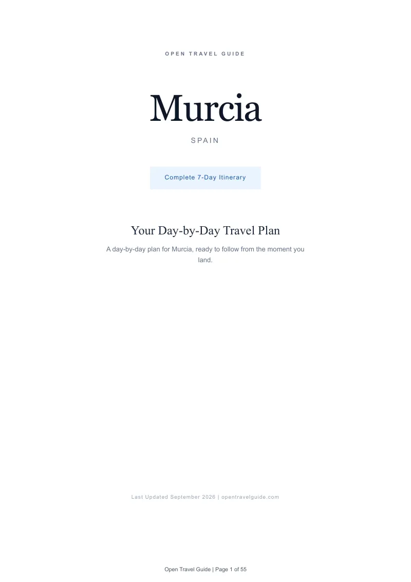 Murcia Complete Travel Bundle: 7-day itinerary · Cover