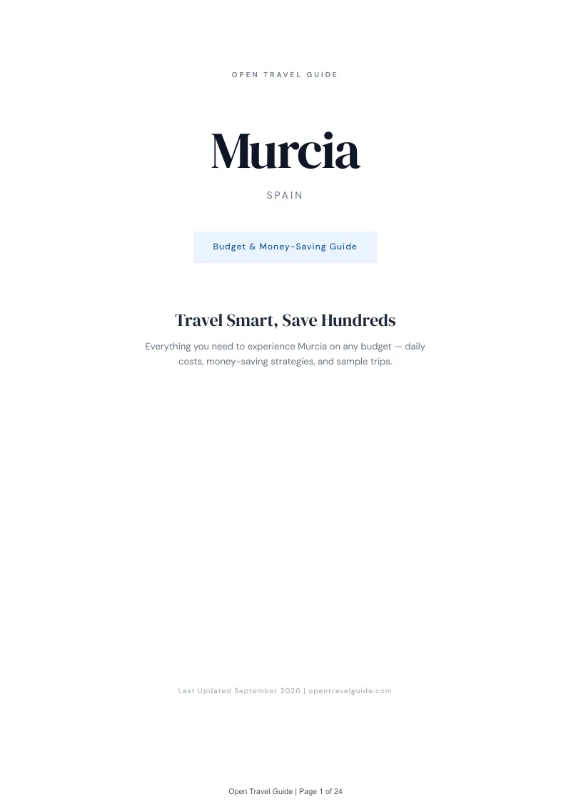 Murcia Complete Travel Bundle: Budget guide · Cover