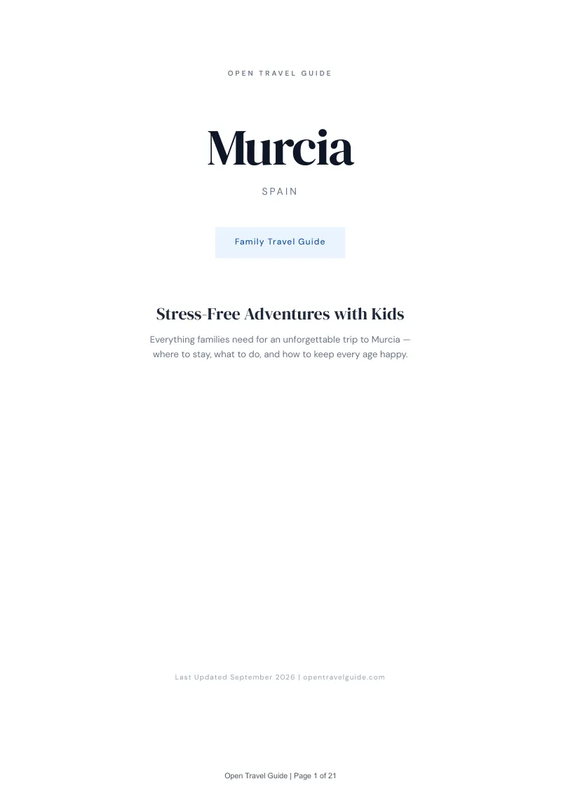 Murcia Complete Travel Bundle: Family guide · Cover