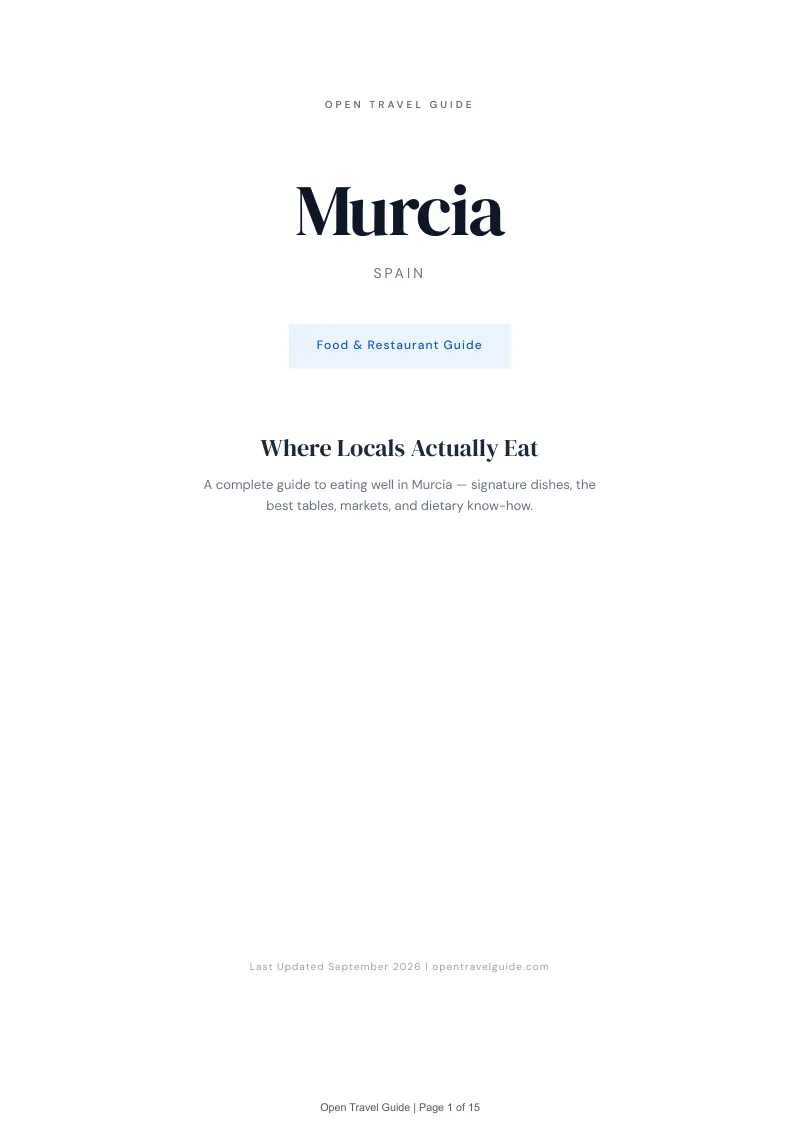 Murcia Complete Travel Bundle: Food guide · Cover