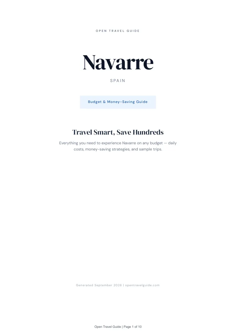 Navarre Complete Travel Bundle: Budget guide · Cover