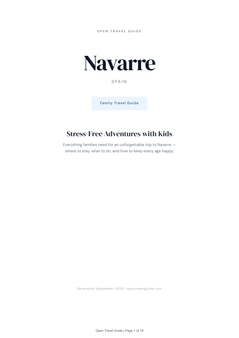 Navarre Complete Travel Bundle: Family guide · Cover