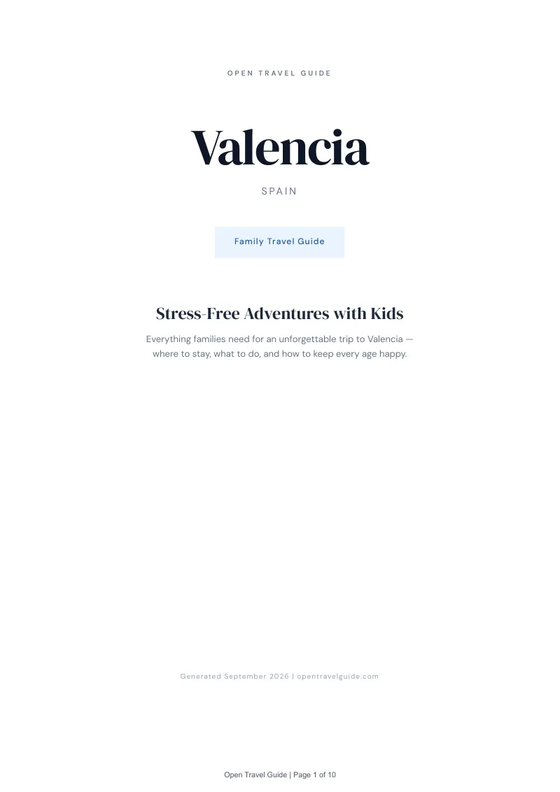 Valencia Complete Travel Bundle: Family guide · Cover
