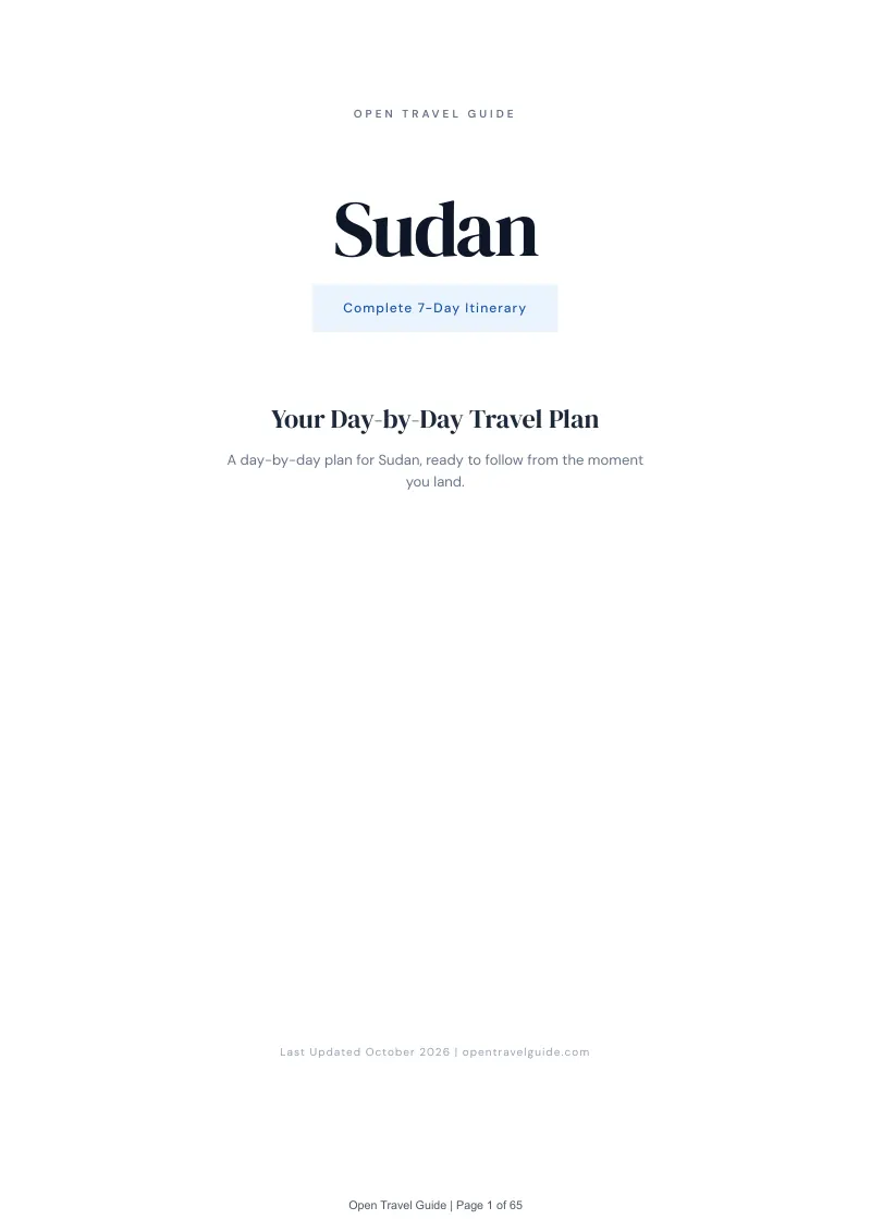 Sudan 7-Day Itinerary: Cover
