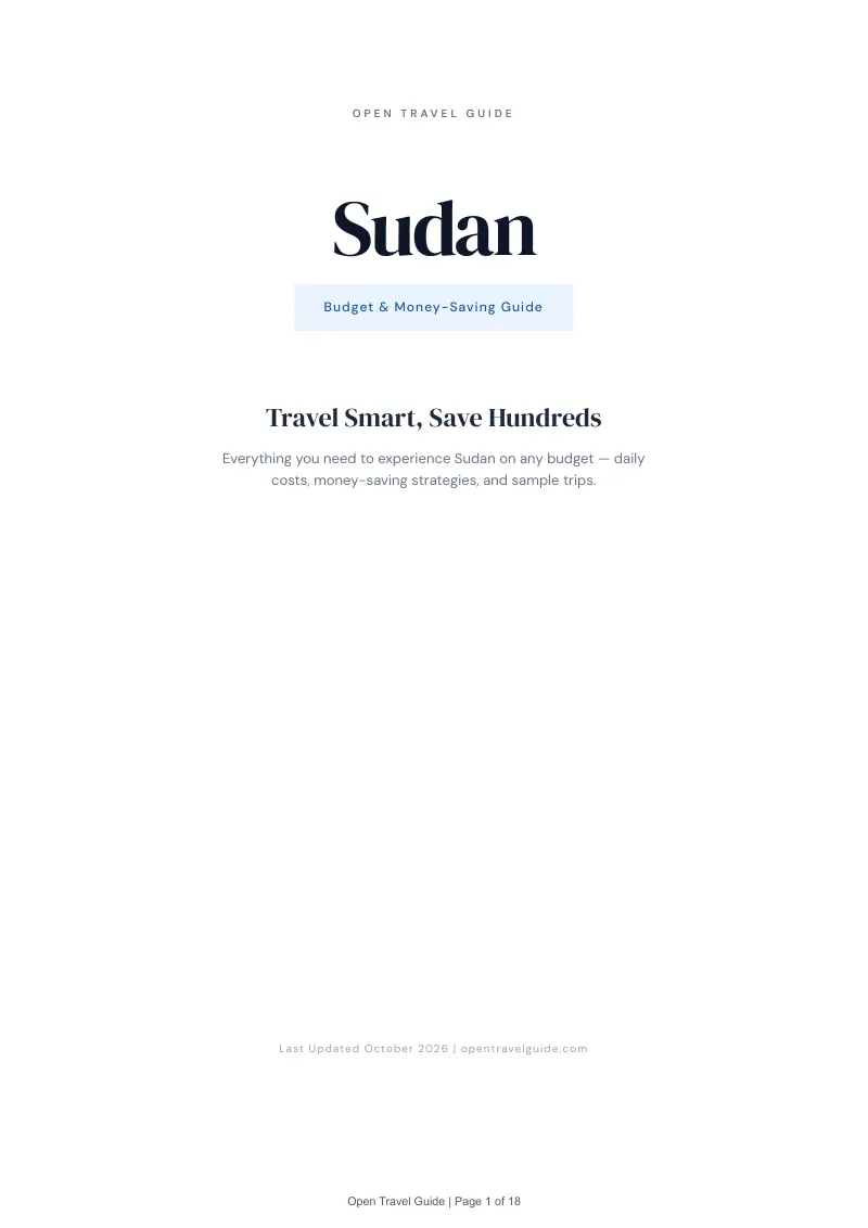 Sudan Budget & Money-Saving Guide: Cover
