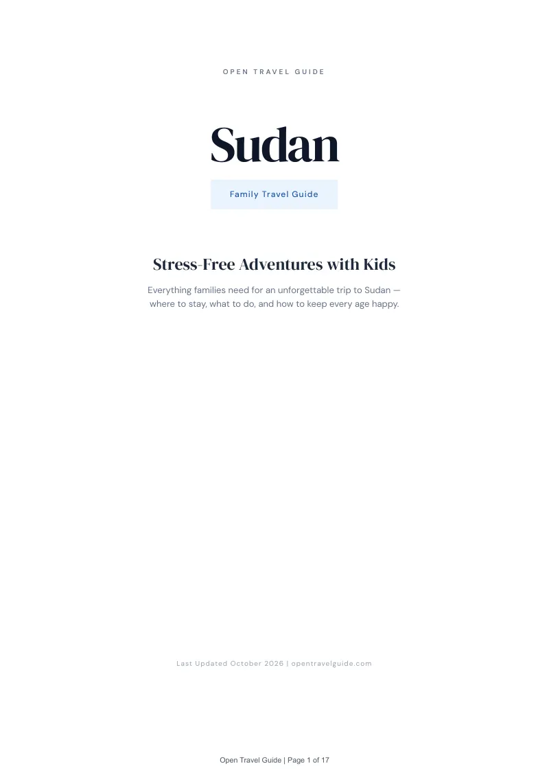 Sudan Family Travel Guide: Cover