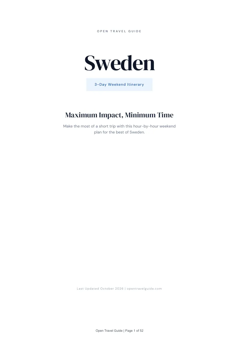 Sweden 3-Day Weekend Itinerary: Cover