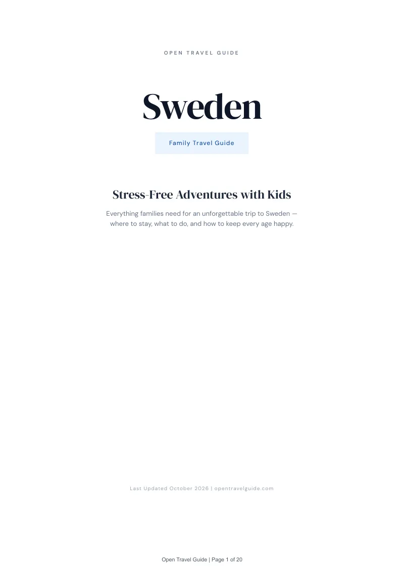 Sweden Family Travel Guide: Cover