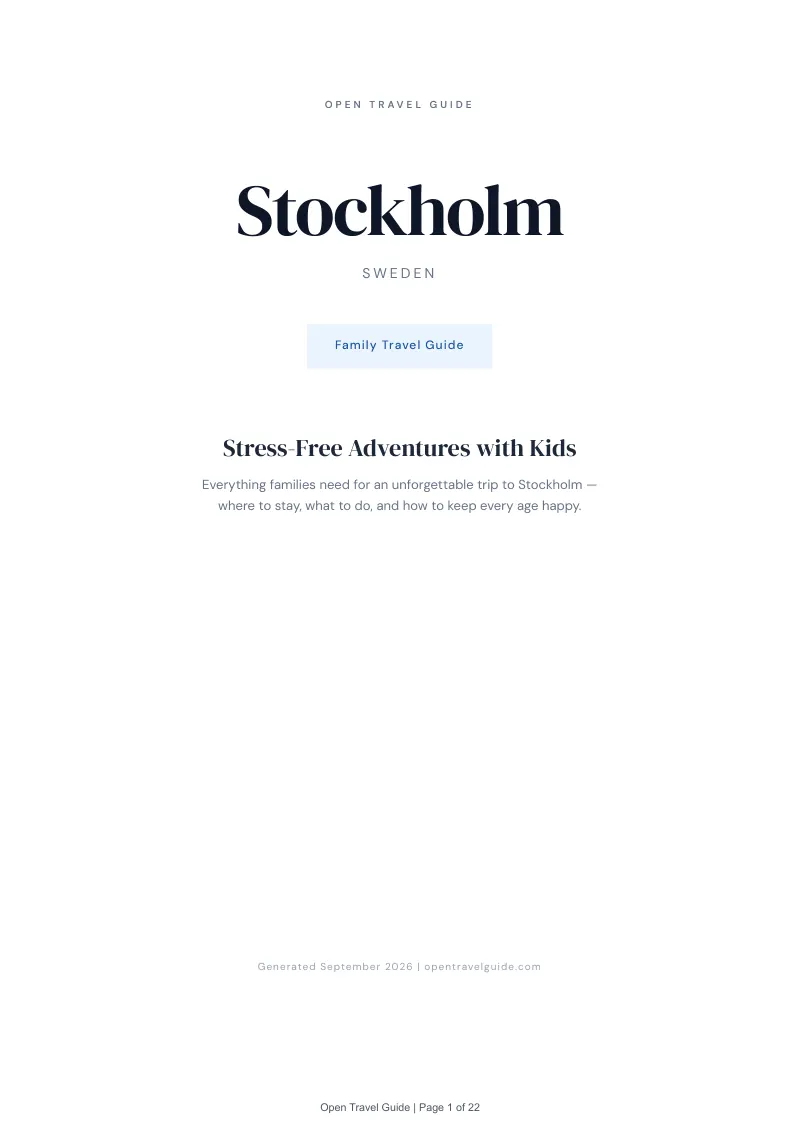 Stockholm Complete Travel Bundle: Family guide · Cover