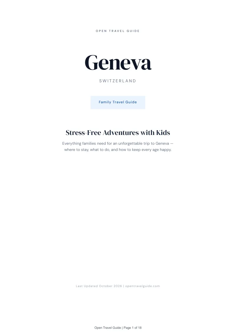Geneva Family Travel Guide: Cover