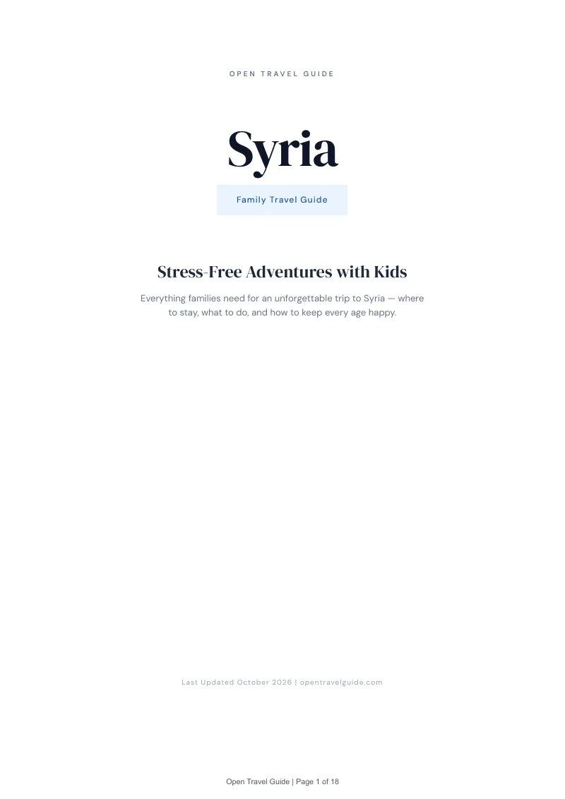 Syria Family Travel Guide: Cover
