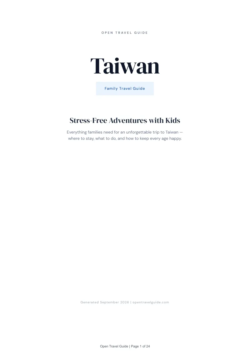 Taiwan Complete Travel Bundle: Family guide · Cover