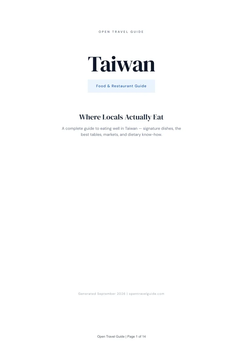 Taiwan Complete Travel Bundle: Food guide · Cover