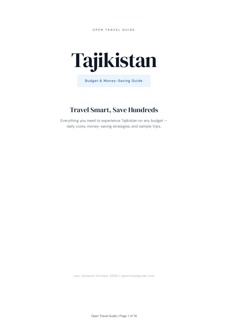 Tajikistan Budget & Money-Saving Guide: Cover