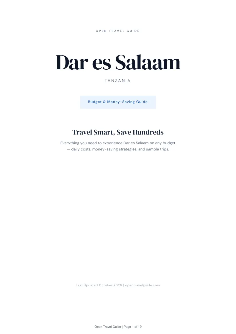 Dar Es Salaam Budget & Money-Saving Guide: Cover