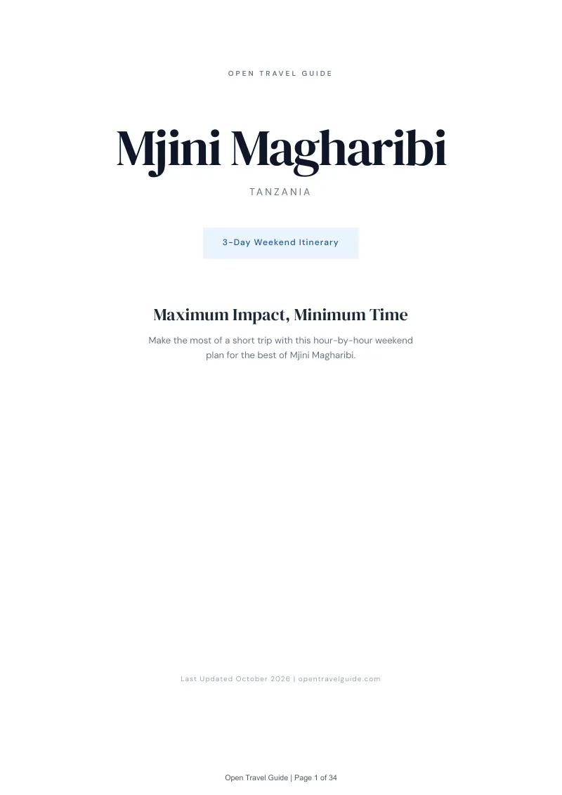 Mjini Magharibi 3-Day Weekend Itinerary: Cover