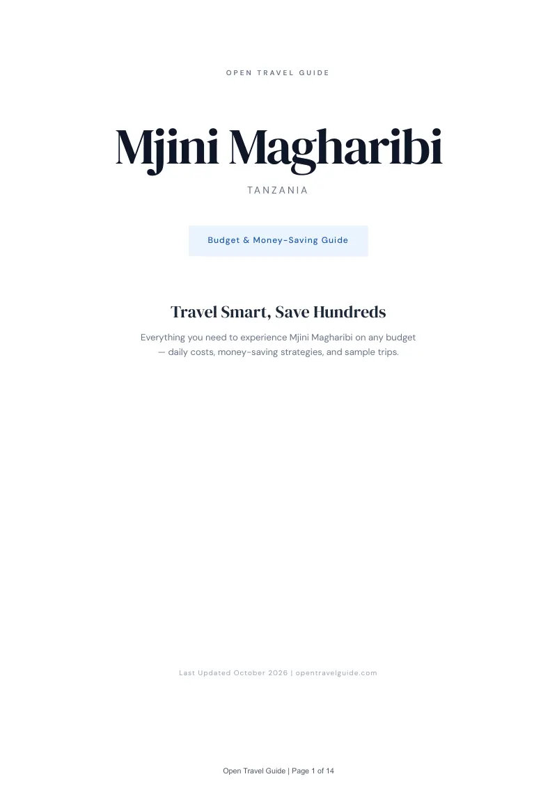 Mjini Magharibi Budget & Money-Saving Guide: Cover