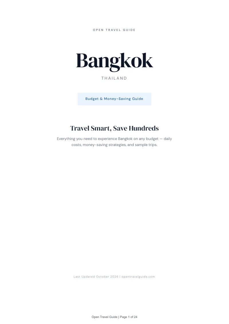 Bangkok Budget & Money-Saving Guide: Cover