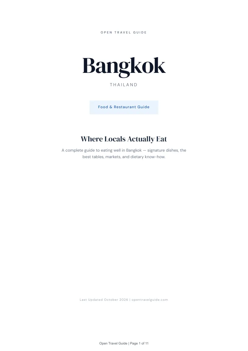 Bangkok Food & Restaurant Guide: Cover