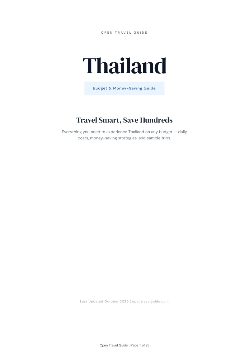 Thailand Budget & Money-Saving Guide: Cover