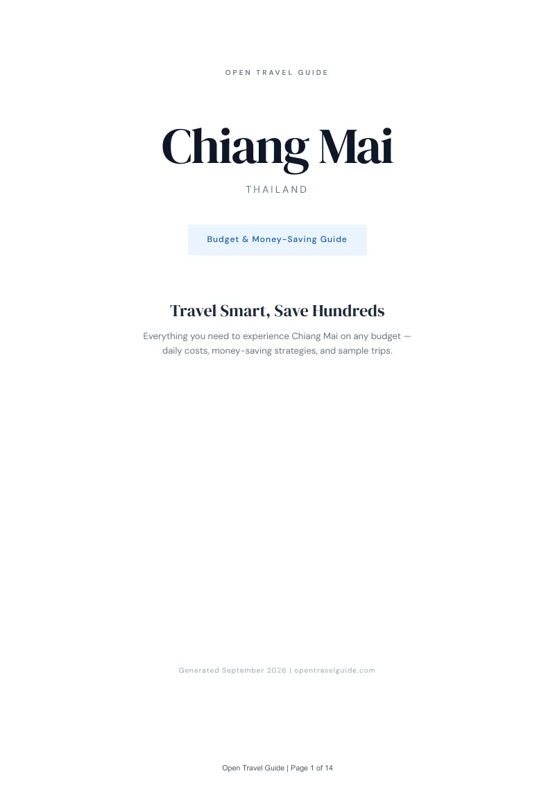 Chiang Mai Complete Travel Bundle: Budget guide · Cover