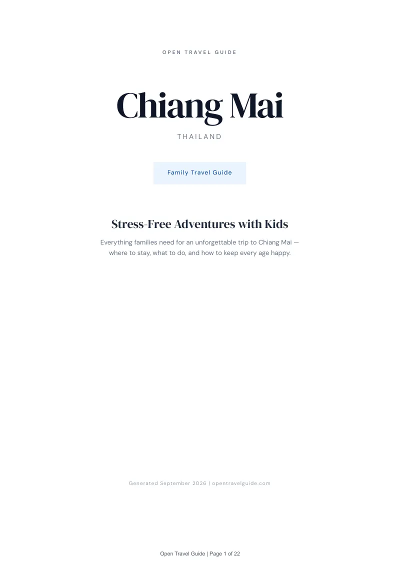 Chiang Mai Complete Travel Bundle: Family guide · Cover