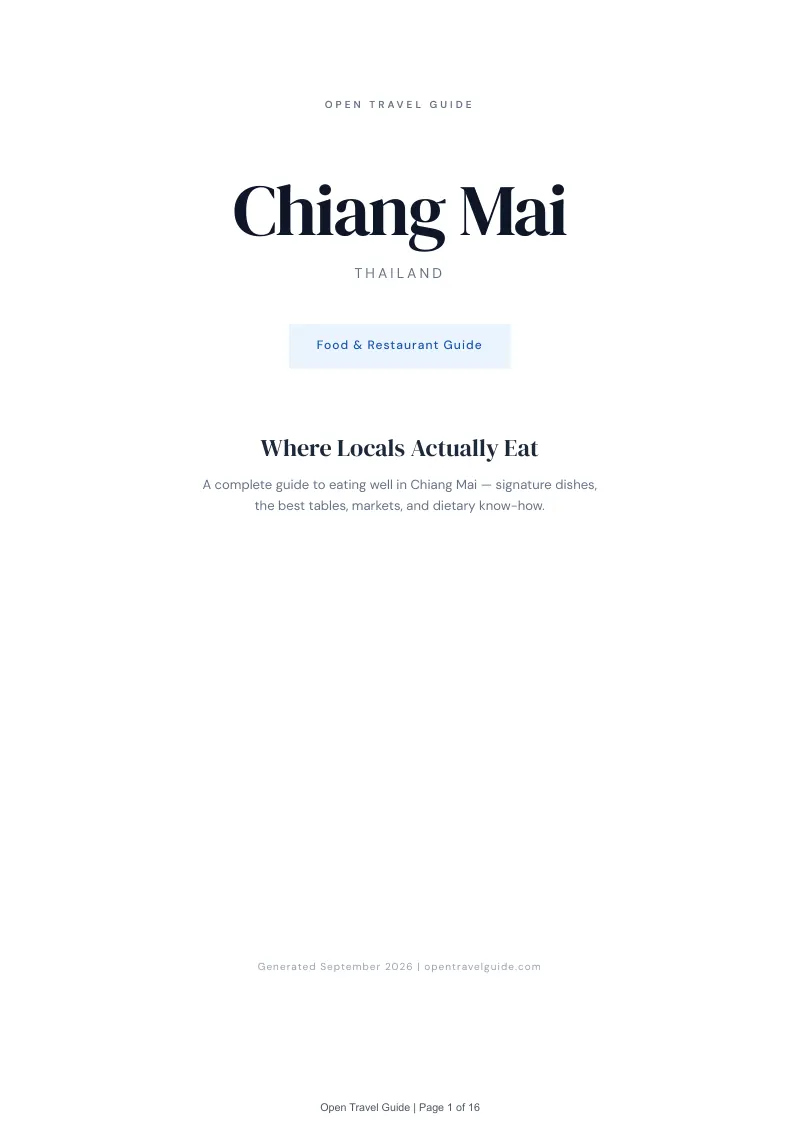 Chiang Mai Complete Travel Bundle: Food guide · Cover