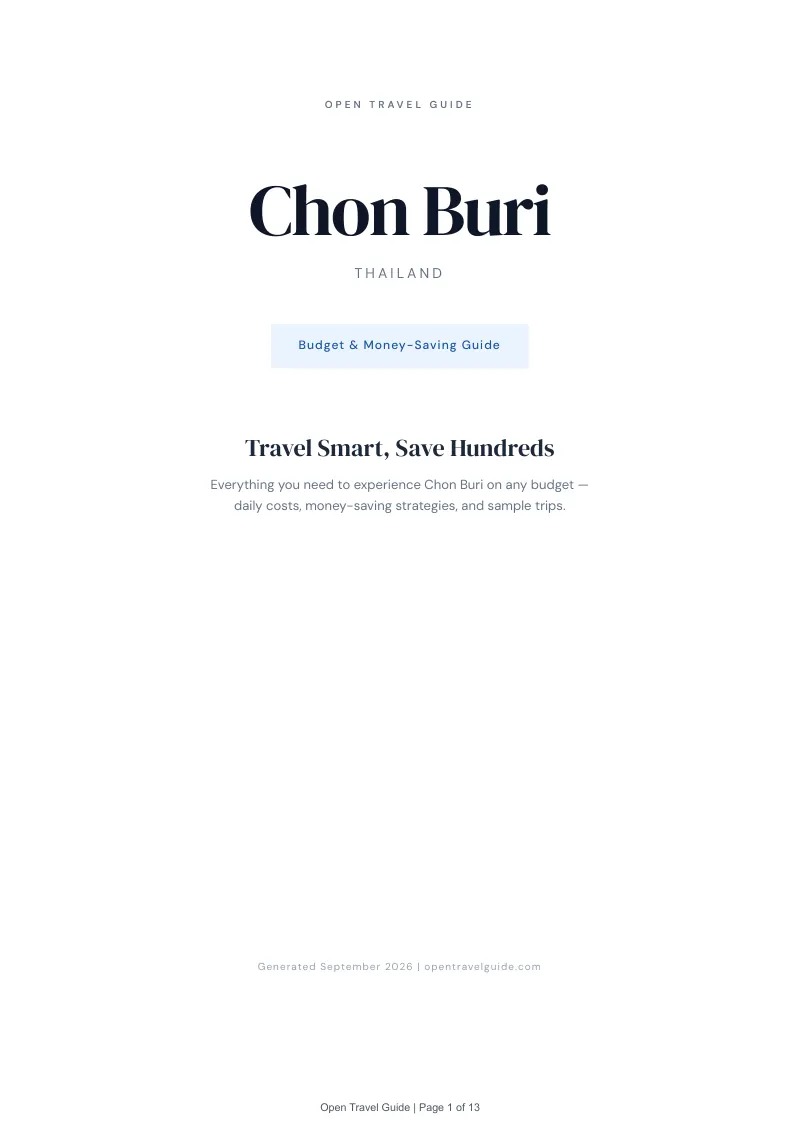 Chon Buri Complete Travel Bundle: Budget guide · Cover