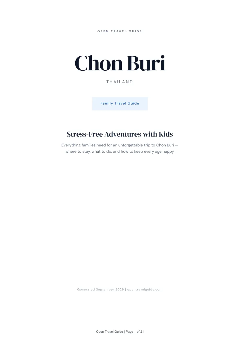 Chon Buri Complete Travel Bundle: Family guide · Cover