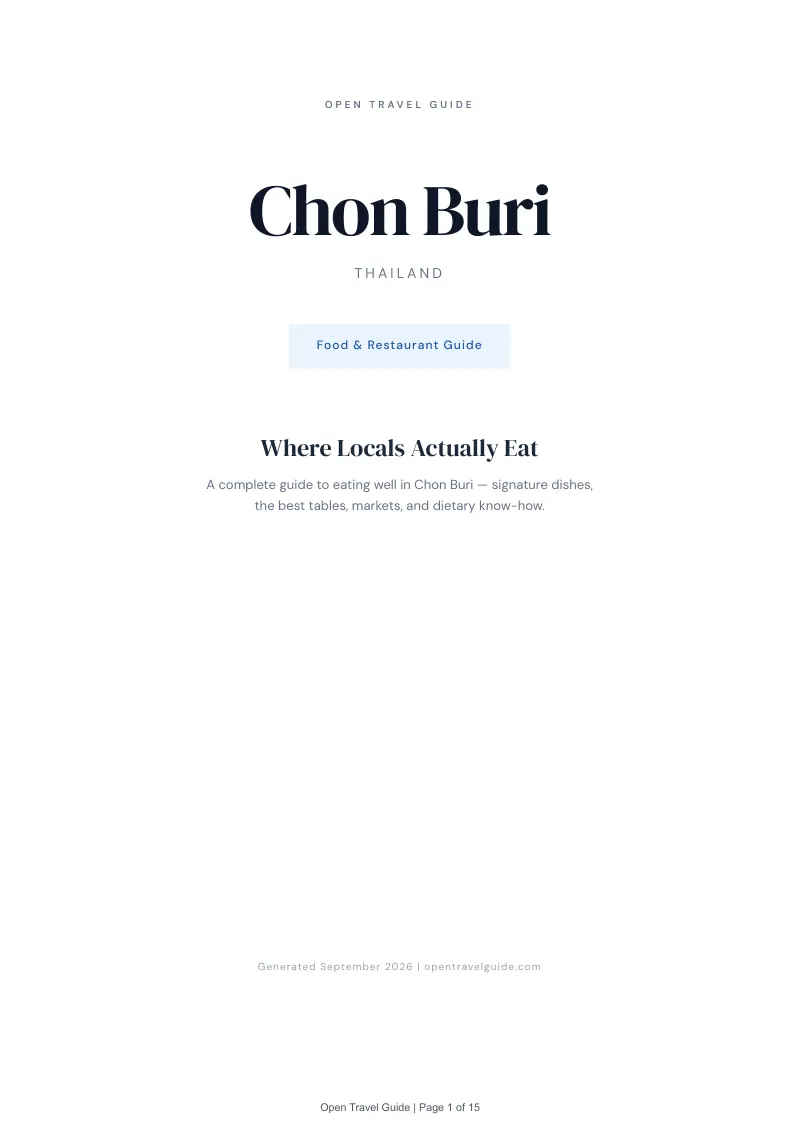 Chon Buri Complete Travel Bundle: Food guide · Cover