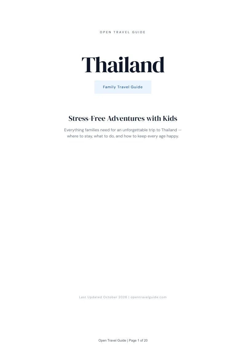 Thailand Family Travel Guide: Cover