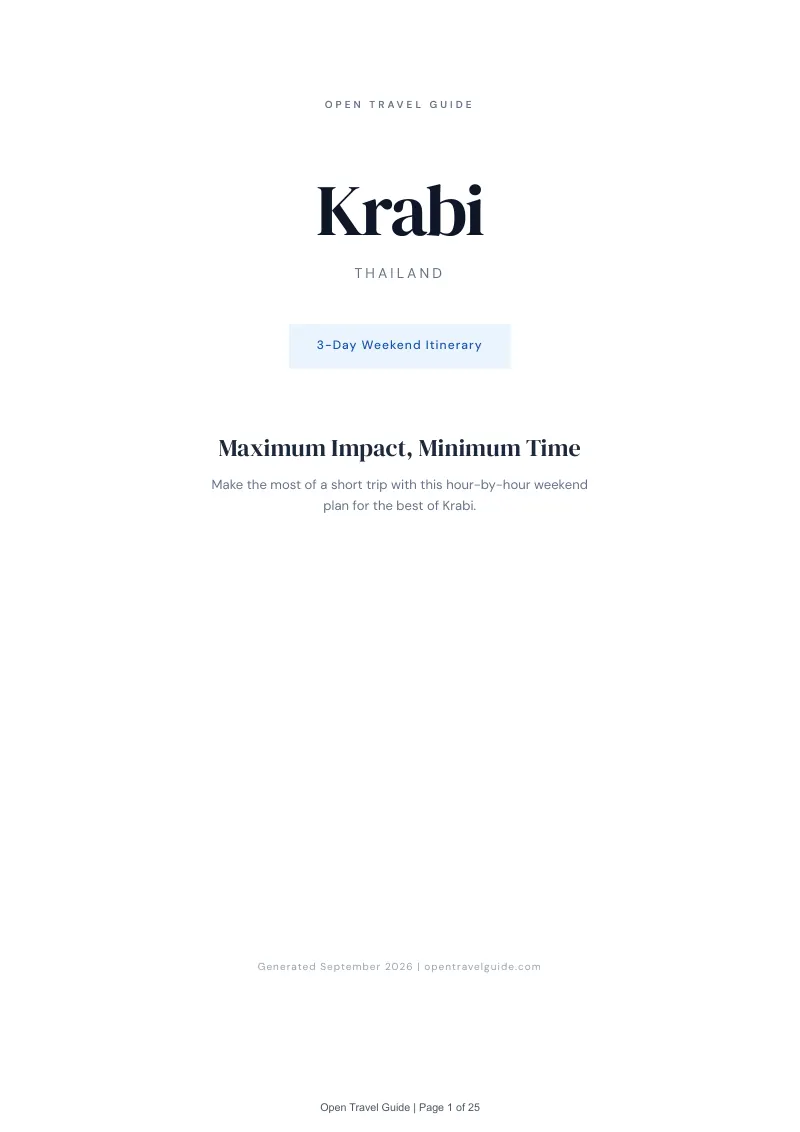 Krabi Complete Travel Bundle: 3-day itinerary · Cover
