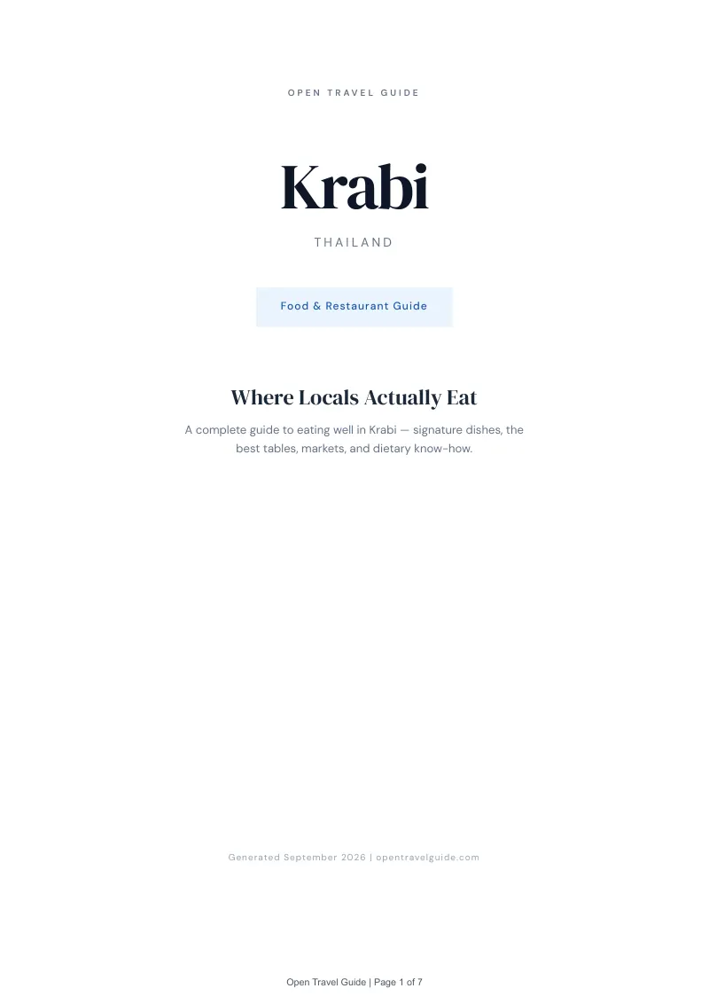 Krabi Complete Travel Bundle: Food guide · Cover