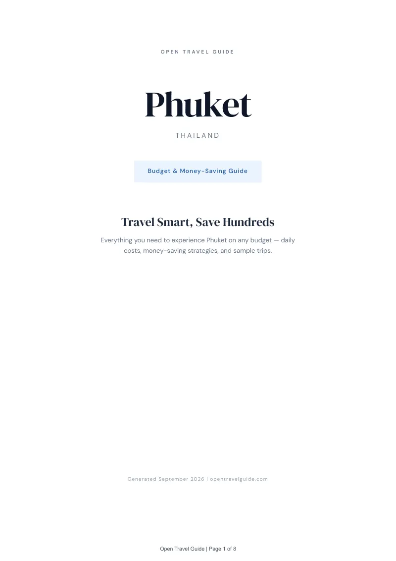 Phuket Complete Travel Bundle: Budget guide · Cover
