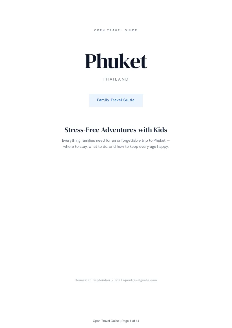 Phuket Complete Travel Bundle: Family guide · Cover