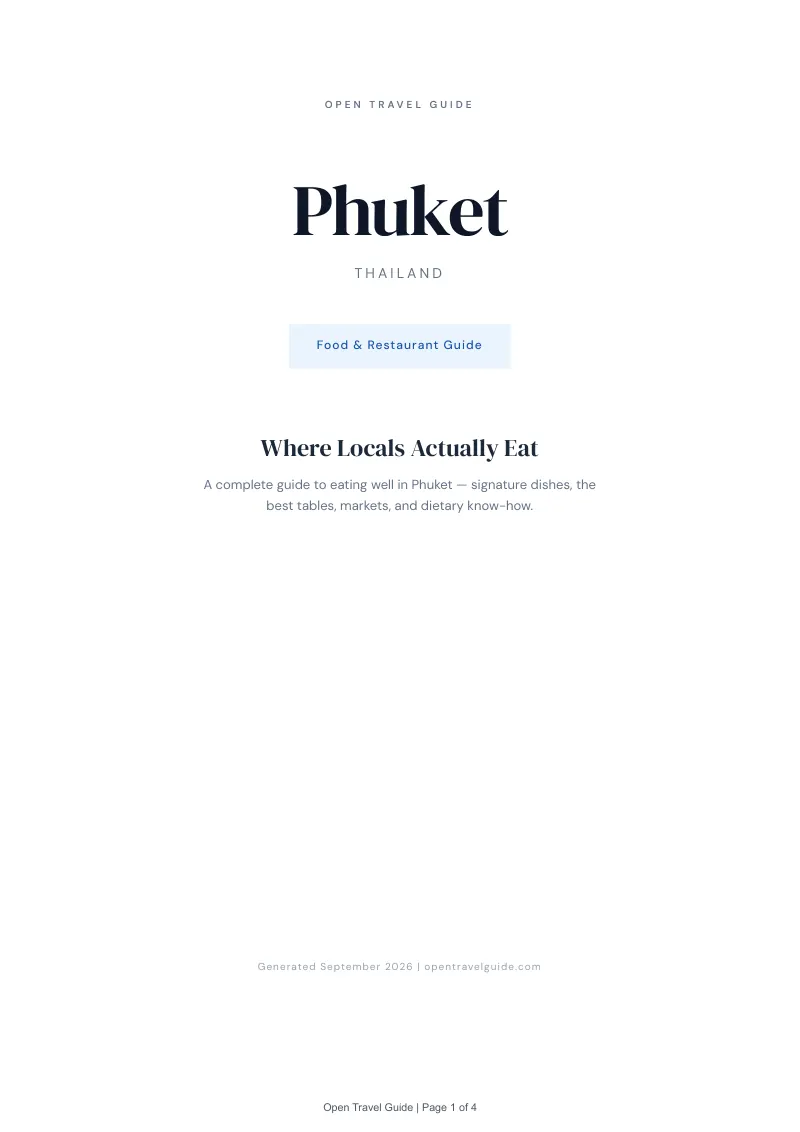 Phuket Complete Travel Bundle: Food guide · Cover